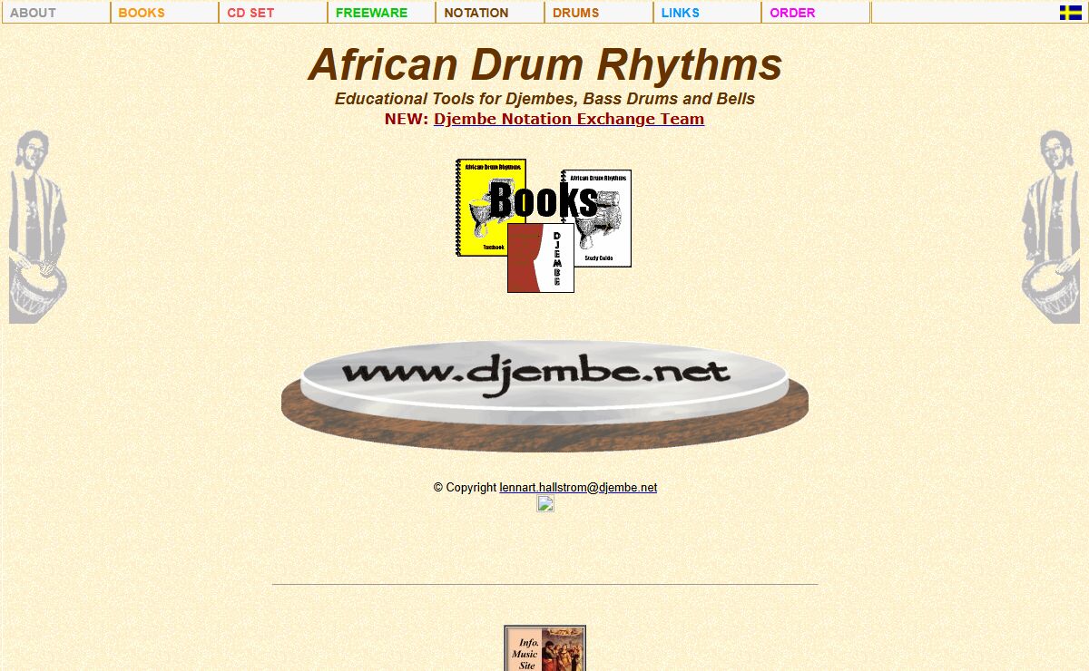African Drum Rhythms - Educational Tools for Djembes, Bass Drums and Bells by Lennart Hallstrom