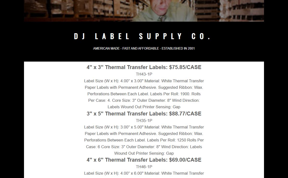 DJ LABEL SUPPLY CO.