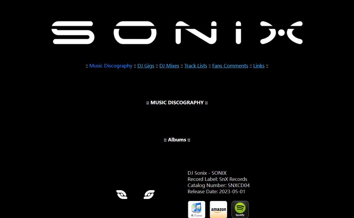 SONIX | DJ/Producer :: Music Discography