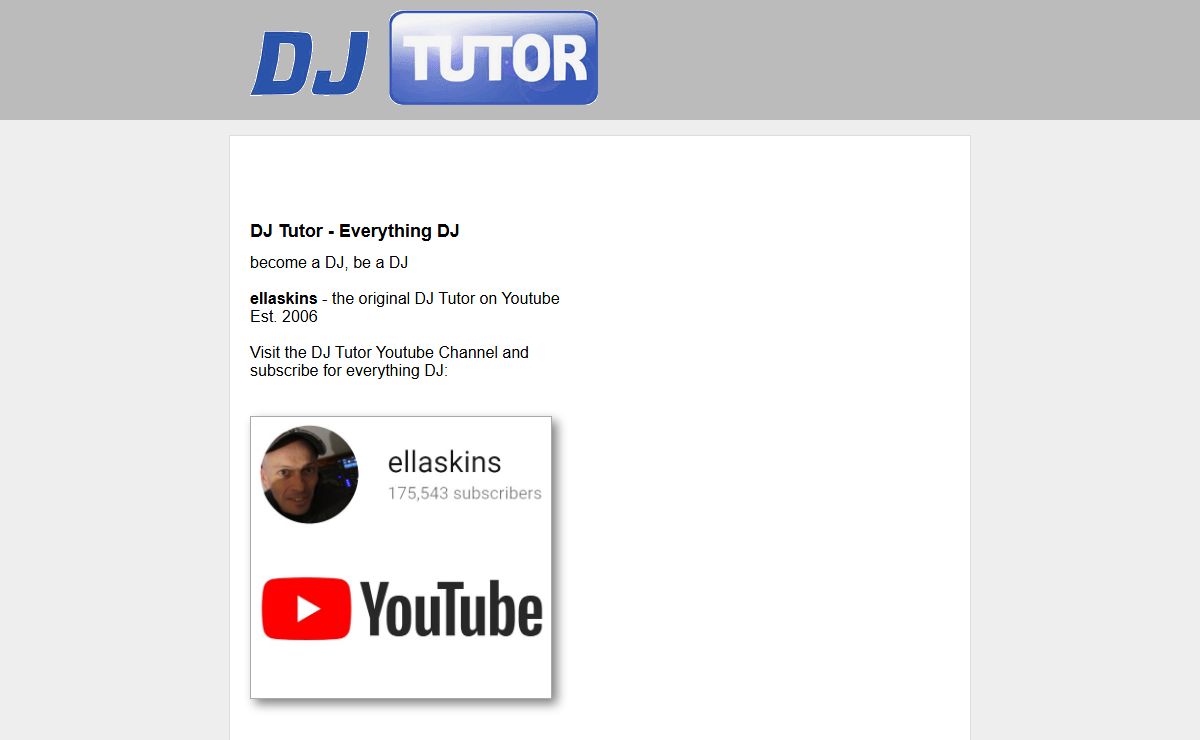 DJ Tutor - learn how to become a DJ, DJ tutorials and videos