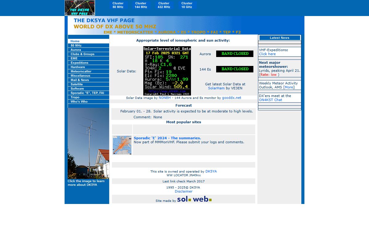 THE DK5YA VHF-PAGE - World of DX above 50MHz