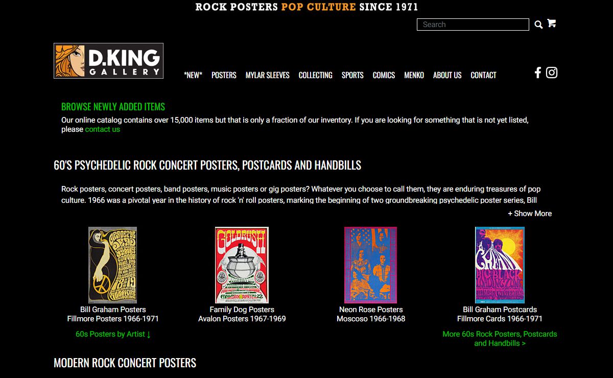Original Concert, Rock, Music & Band Posters - D.King Gallery