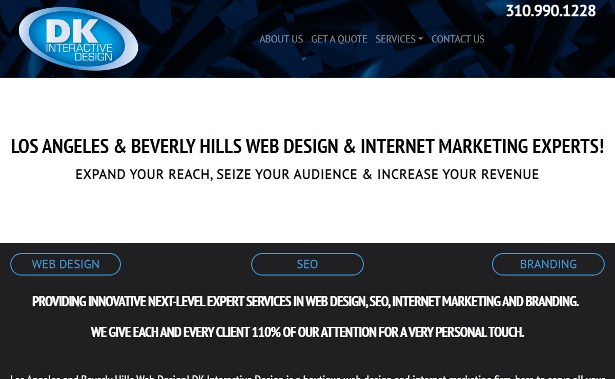 Los Angeles Web Design company - Website Design Beverly Hills | Internet Marketing - DK Interactive Design