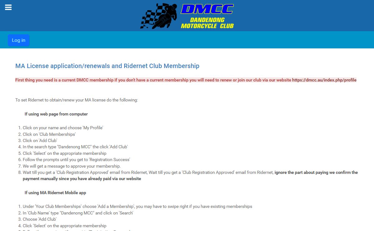 Dandenong Motorcycle Club Inc. - Home