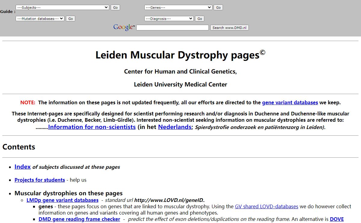 Leiden Muscular Dystrophy Pages