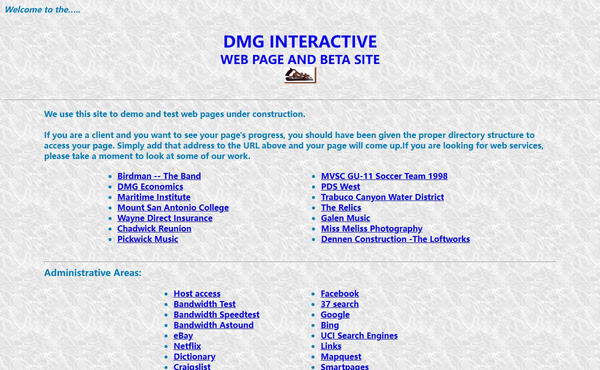 Welcome to the DMG Interactive site...
