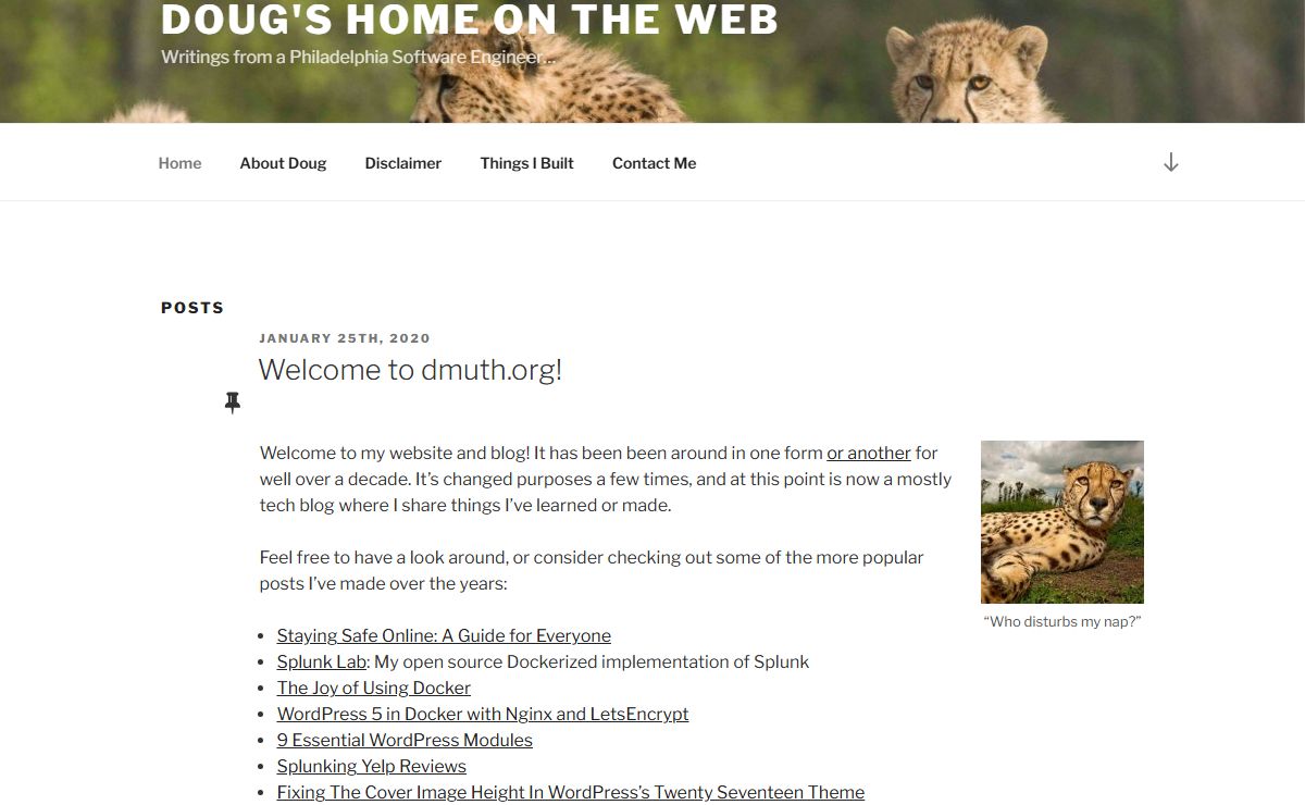 Doug's Home On The Web – Writings from a Philadelphia Software Engineer…