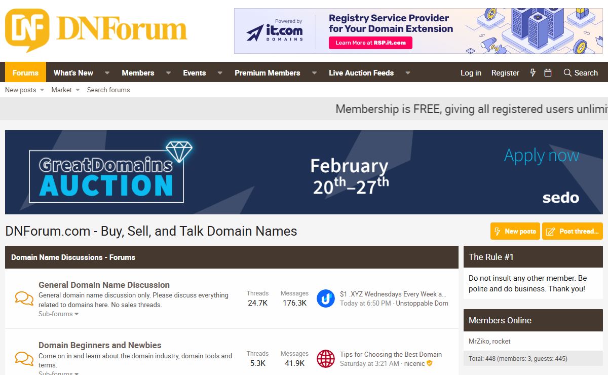 DNForum.com - Buy, Sell, and Talk Domain Names