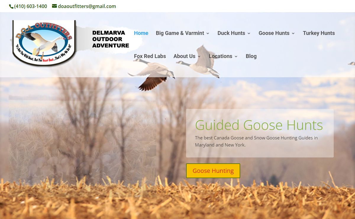 Game Hunting & Snow Goose, Canada Goose and Diver Duck Outfitters - Big Game, Snow Goose and Duck Hunting in New England & Eastern Shores areas.