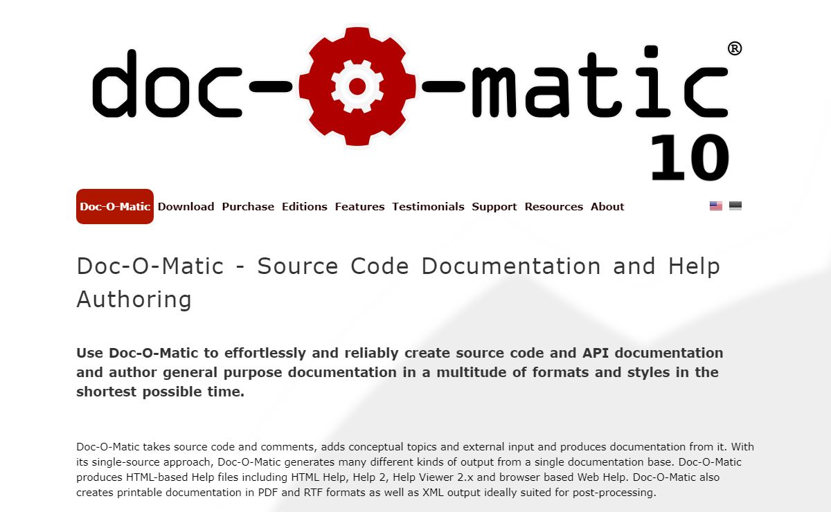 Doc-O-Matic - Source Code Documentation and Help Authoring Tool