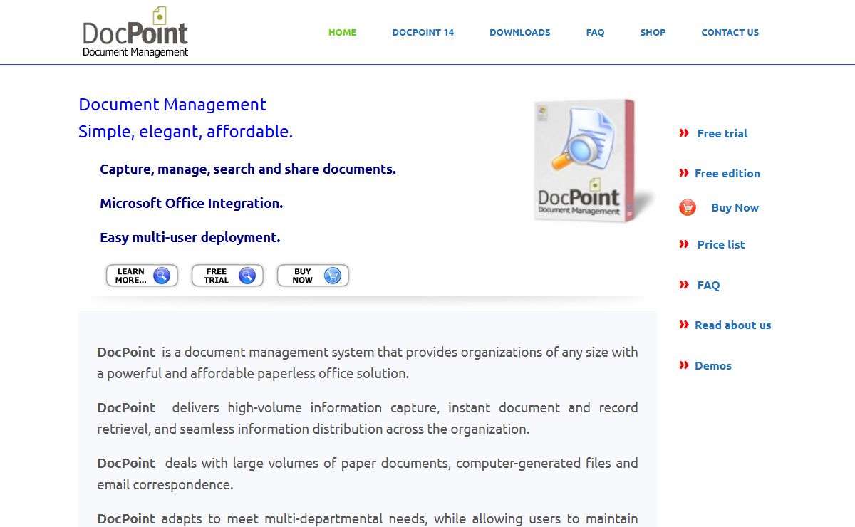Manage and control your documents with DocPoint