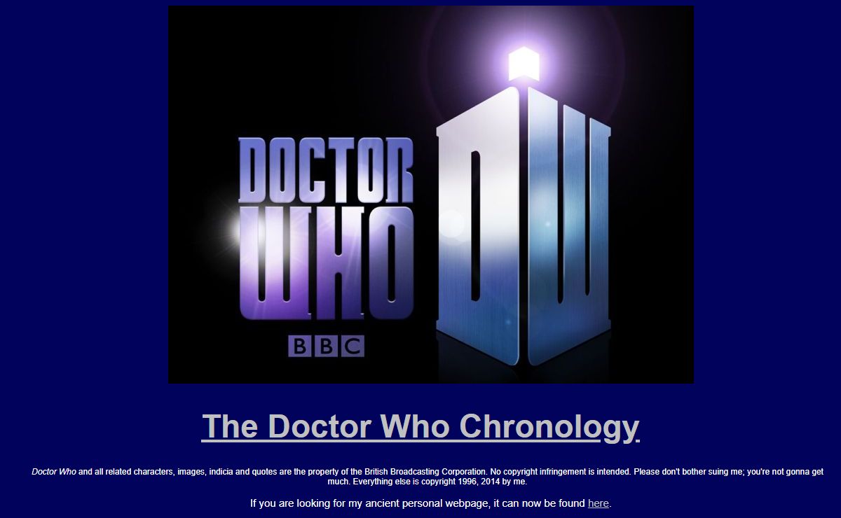 The Doctor Who Chronology