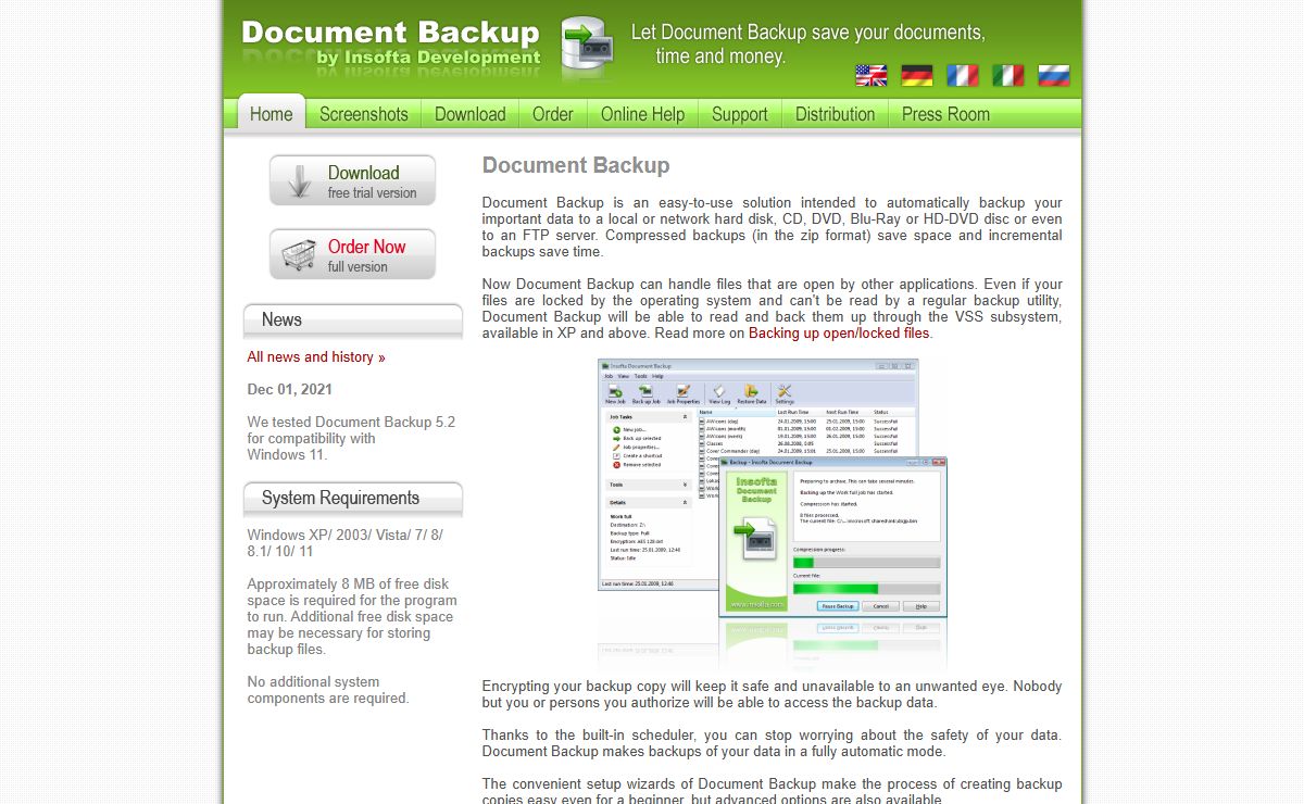 Document Backup - Automatic Backup Utility