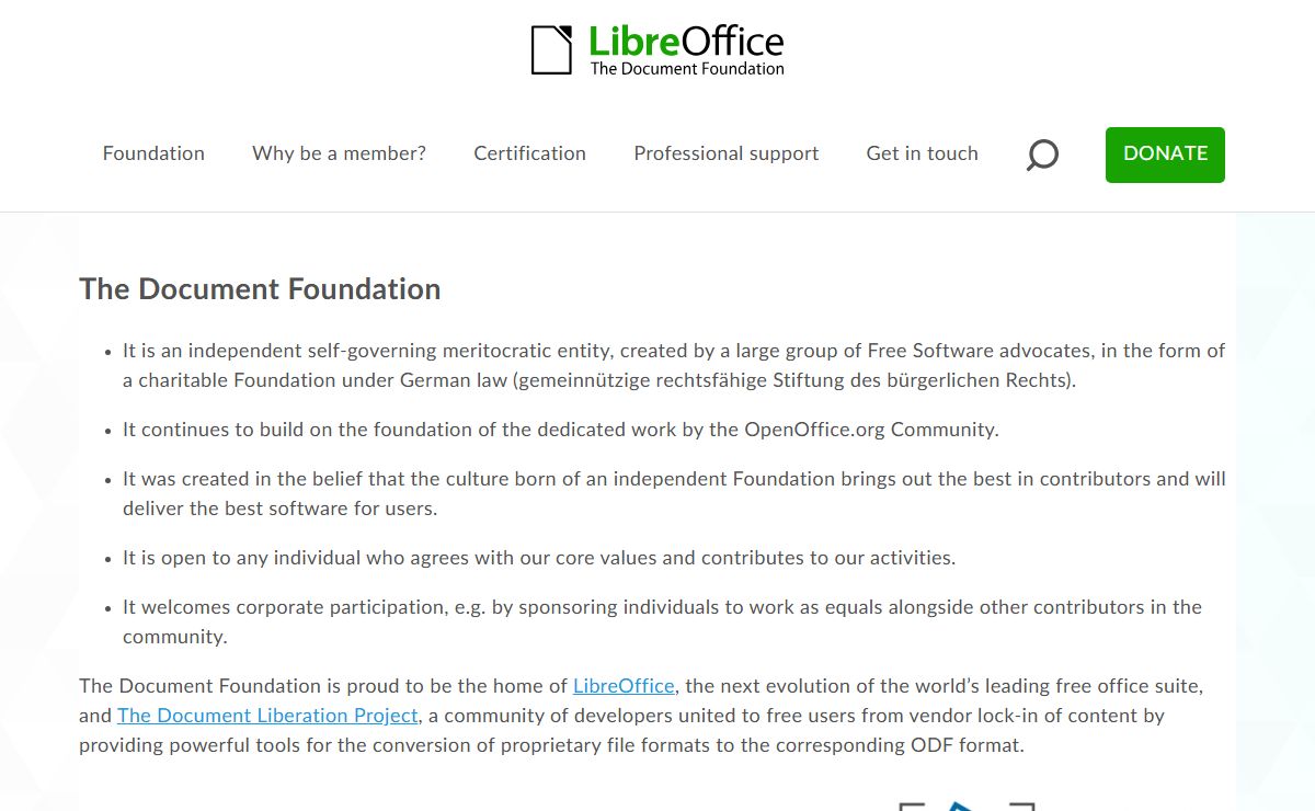 The Document Foundation - The House of LibreOffice and Document Liberation Project — The Document Foundation
