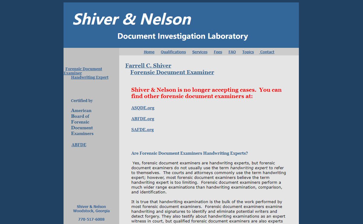 Handwriting Expert, Forensic Document Examiner, Forgery Exam