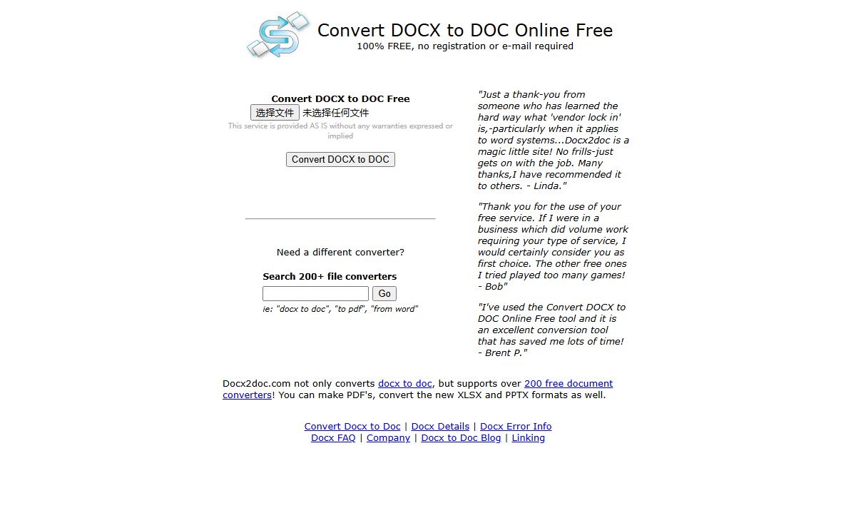 The Original DOCX to DOC Online Converter, 100% FREE
