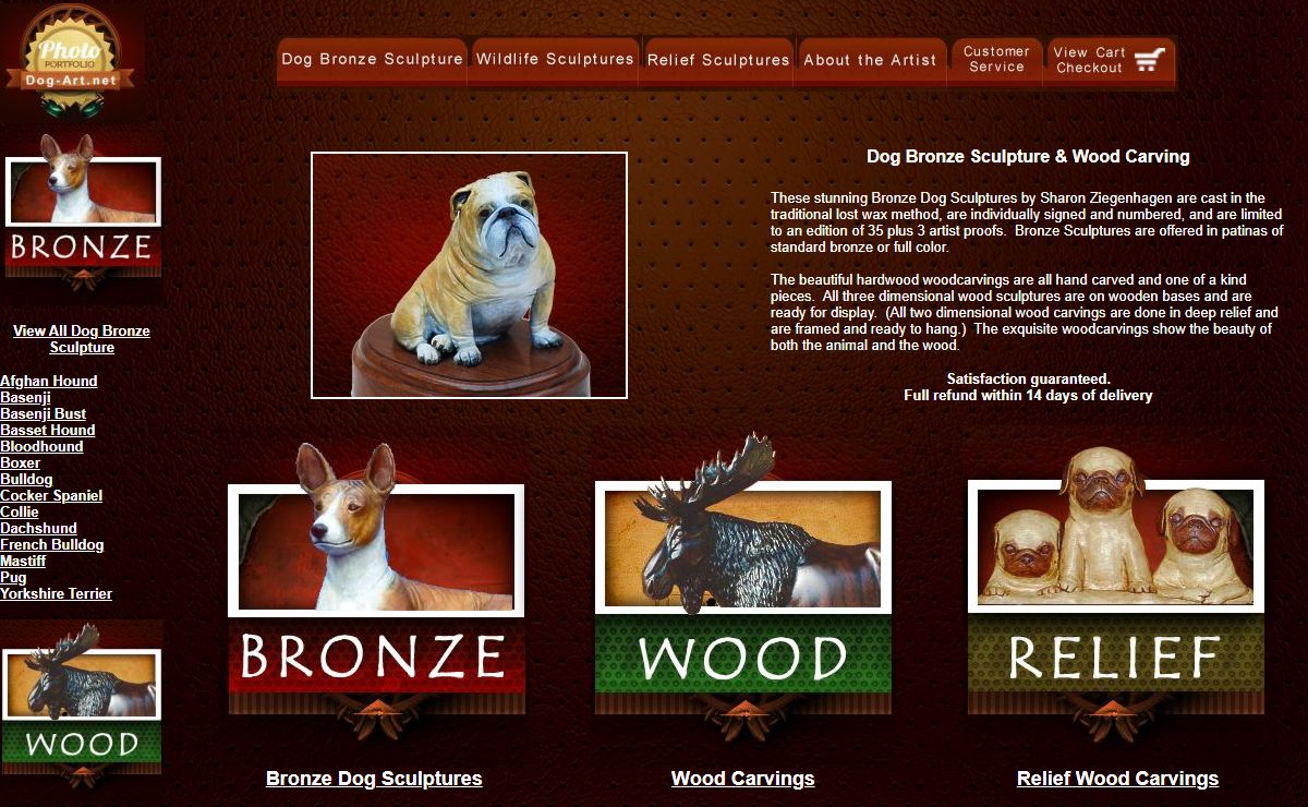 Bronze Dog Sculptures - Bronze Sculpture and Woodcarvings - Dog Art .Net