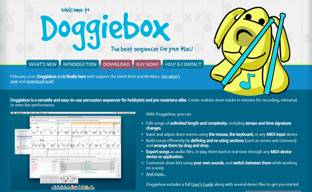 Doggiebox: The Drum Sequencer for Your Mac