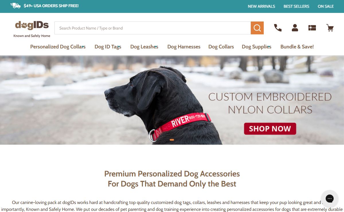 Premium Dog Collars & Personalized Dog ID Tags | dogIDs