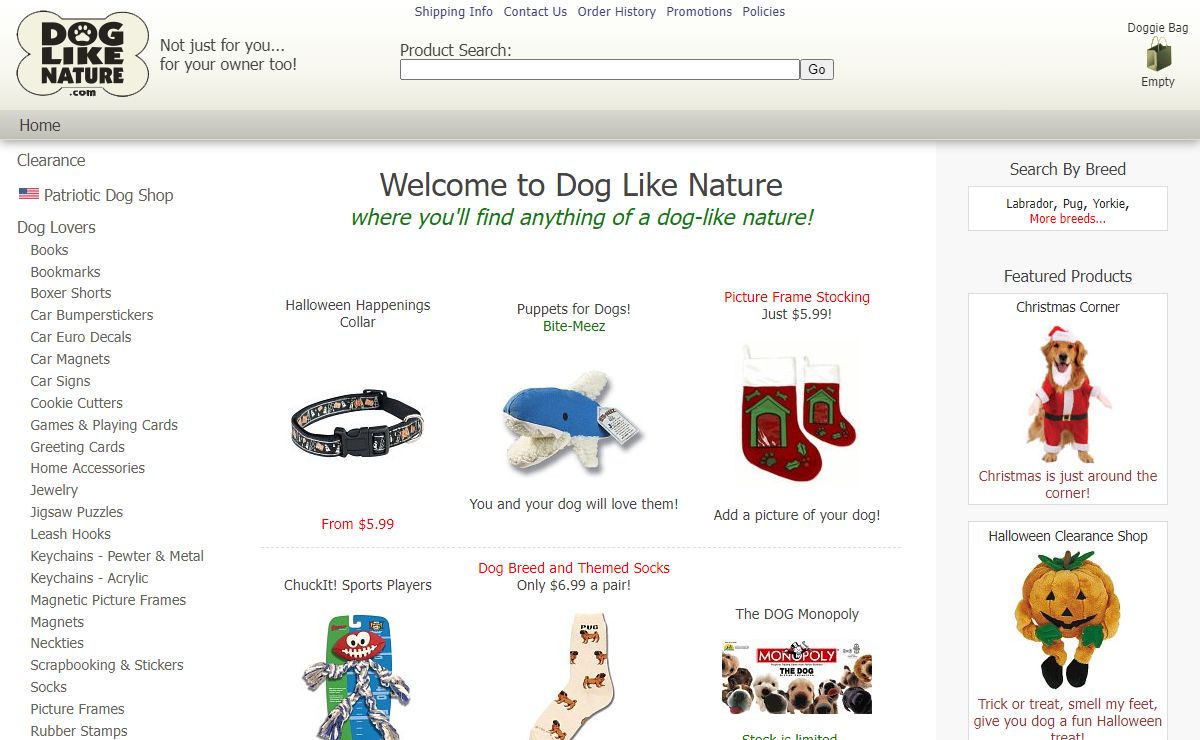 Products for dogs and dog-lovers at Dog Like Nature