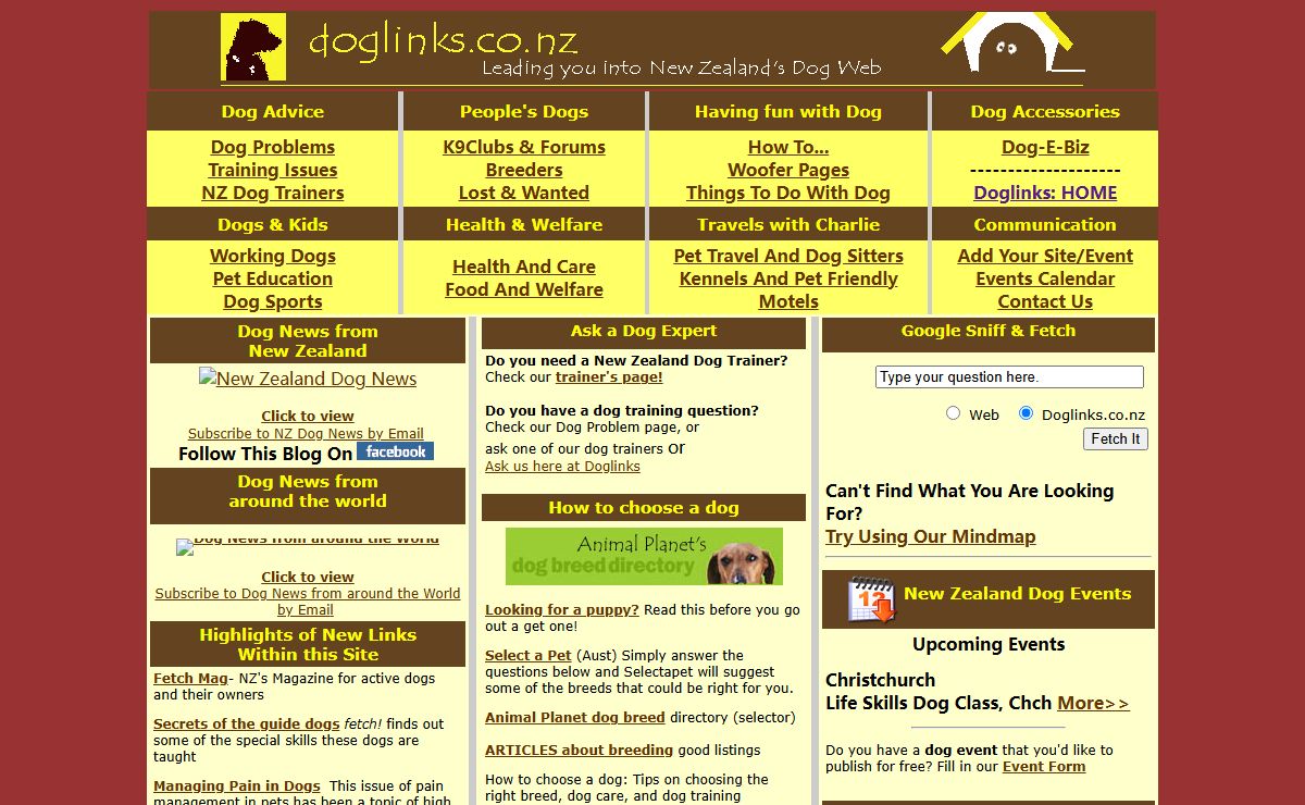 Doglinks.co.nz-- Leading you into New Zealand's Dog Web