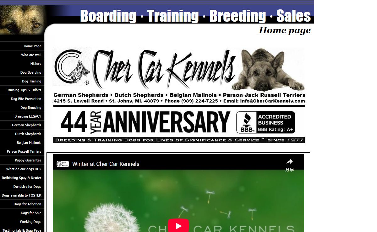 Cher Car Kennels -Dog Breeding & Training Experts since 1977
