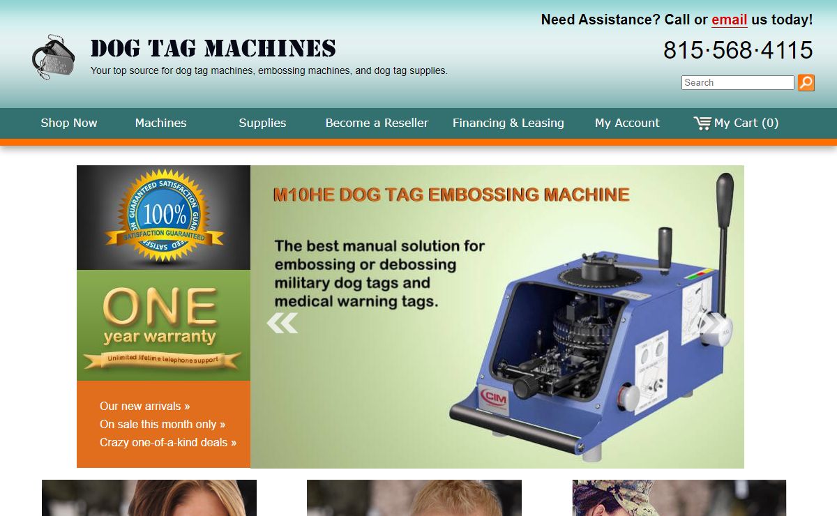 Your #1 source of dog tag machines and supplies.
