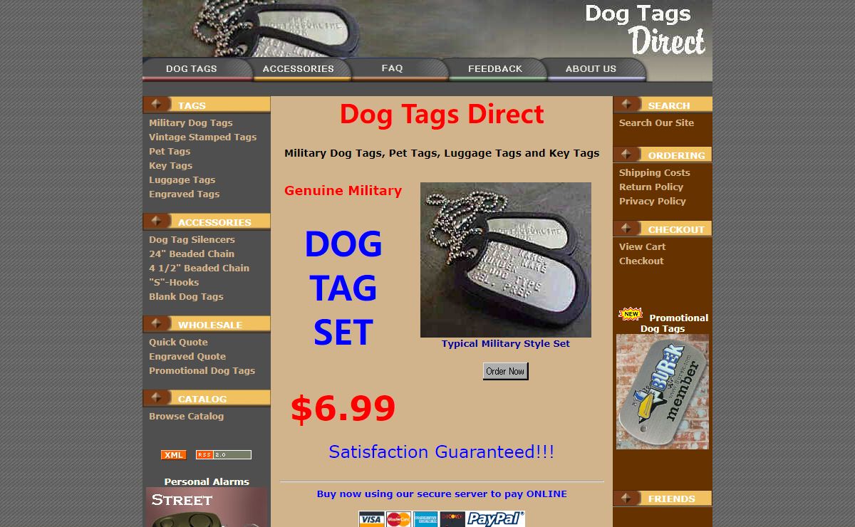 Dog Tags Direct: Military Dog Tags for People, Pets, Luggage or Keys