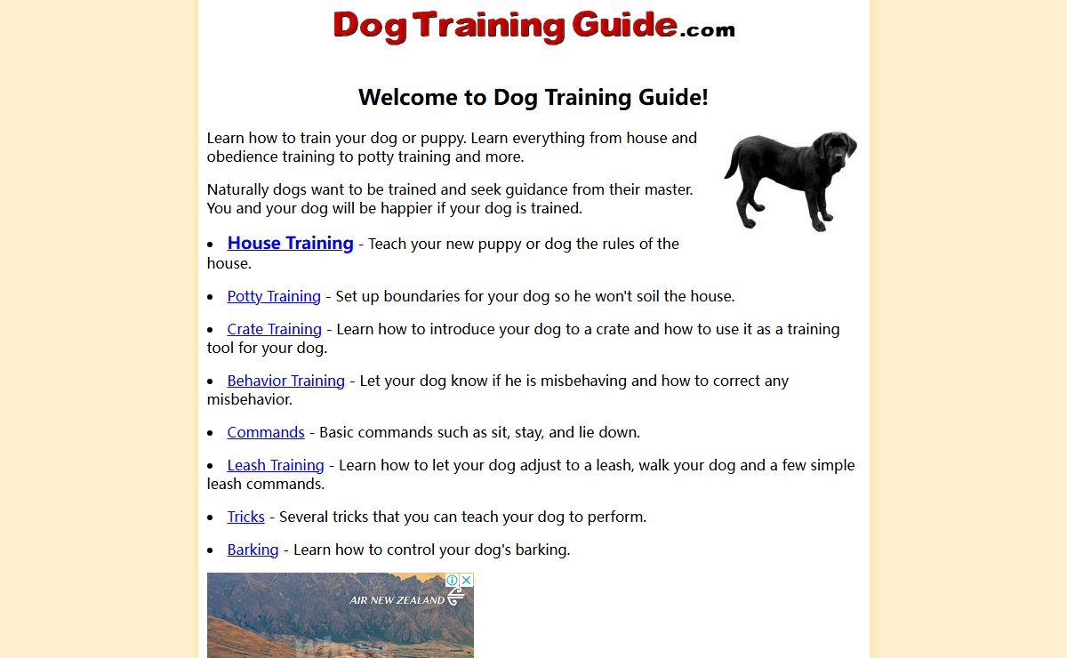 Dog Training Guide.com - puppy obedience...