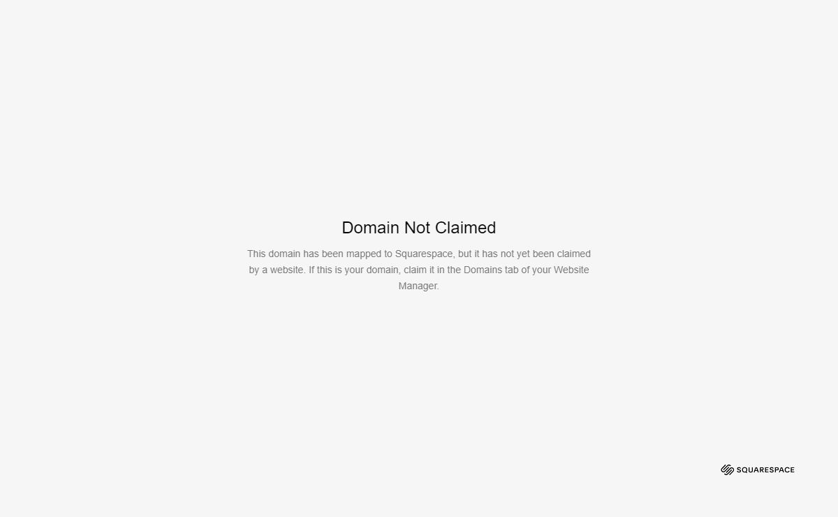 Squarespace - Domain Not Claimed