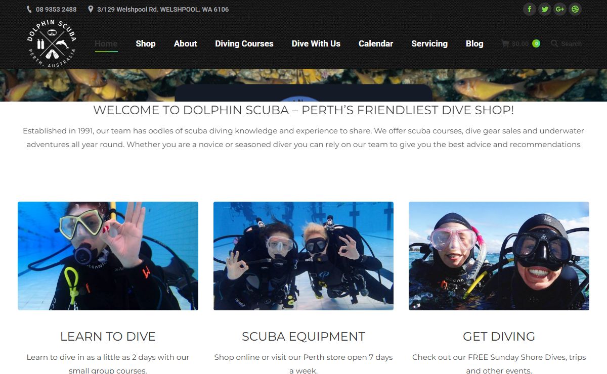 Perth Scuba Diving Shop | Scuba Diving Courses & Events - Dolphin Scuba