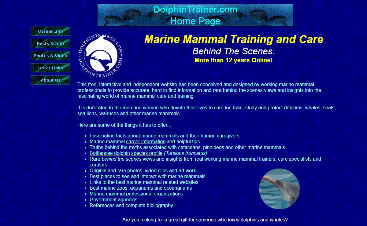 Dolphin Trainer .com - Marine Mammal Information Site