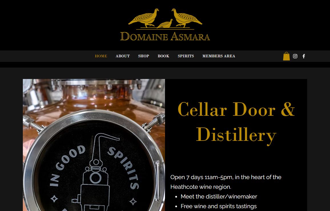 Domaine Asmara | Heathcote Cellar door