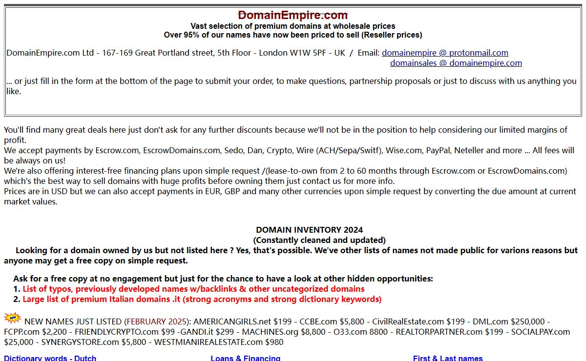 Top domain names - Reseller prices