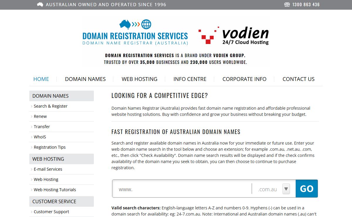 Australian Domain Name Registration Services | Domain Registration AU