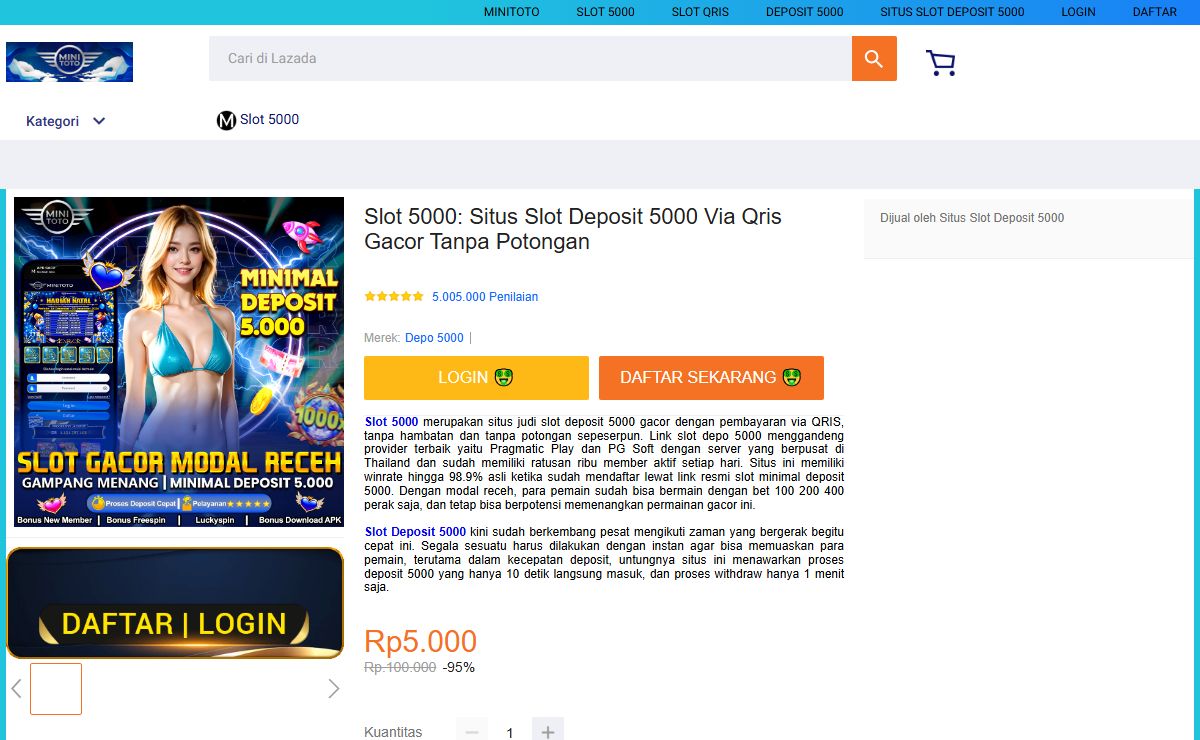 Slot 5000: Situs Slot Deposit 5000 Via Qris Gacor Tanpa Potongan