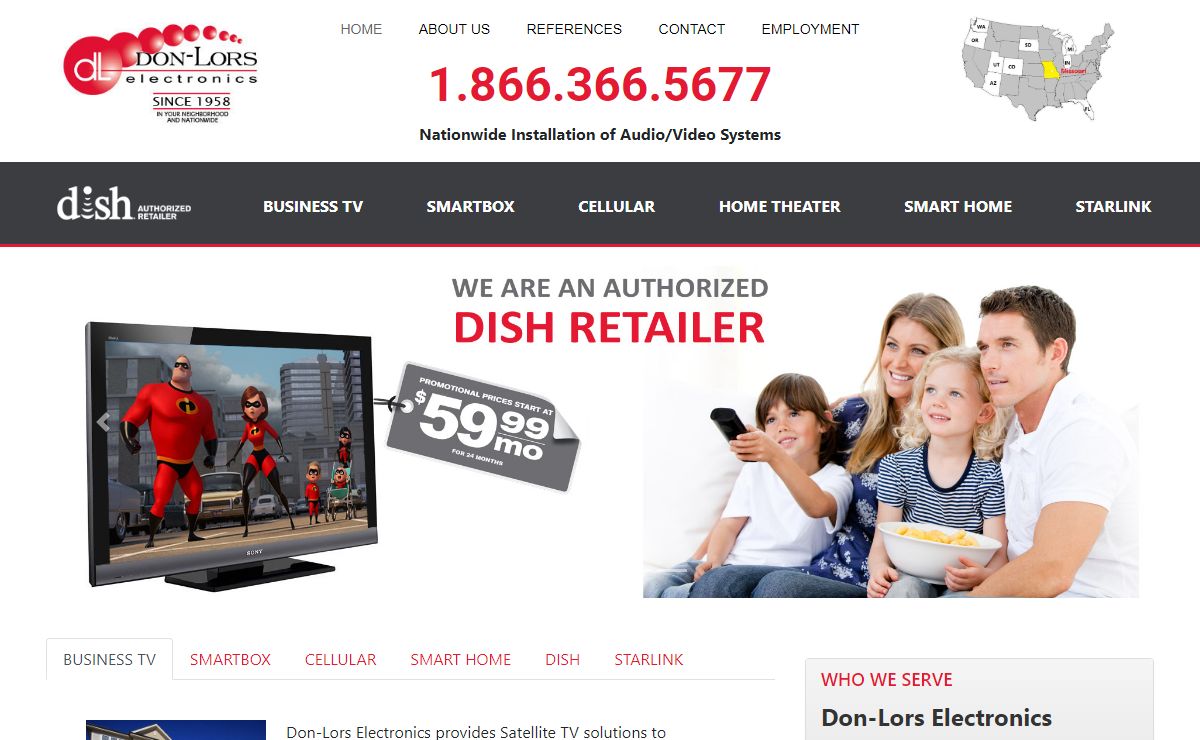 Don-Lors Electronics | DISH Network | Cellular Towers | Smart Home