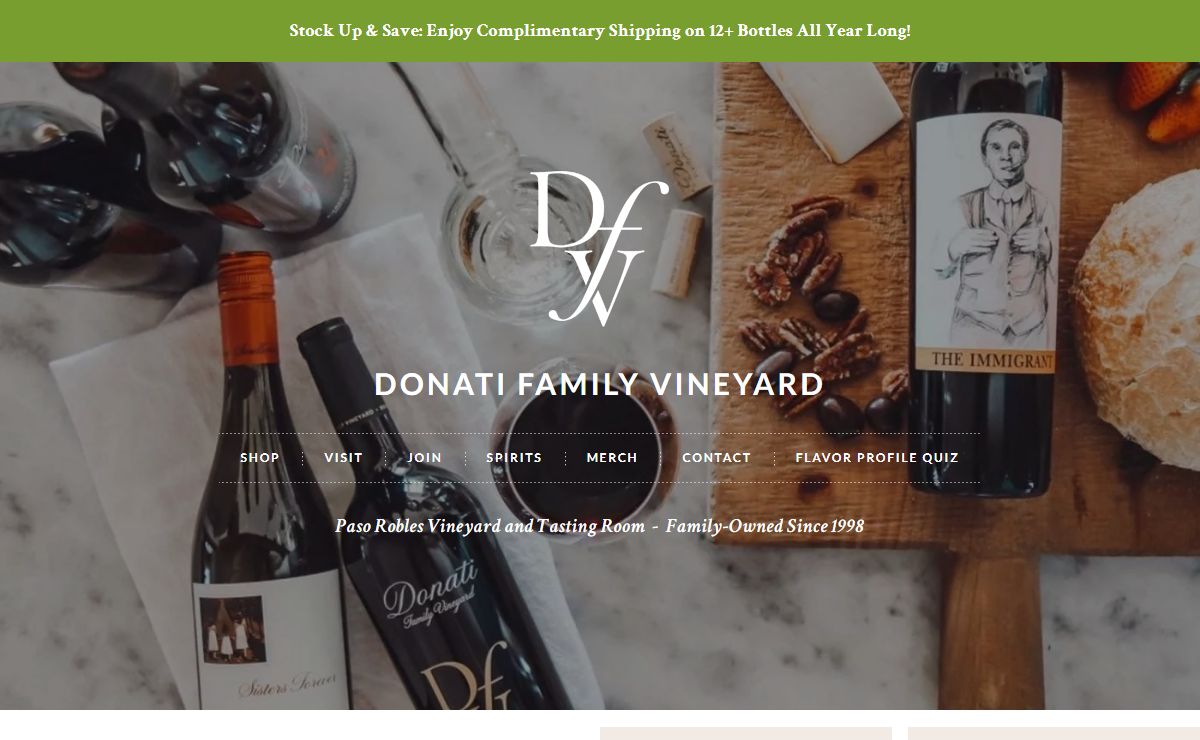 Paso Robles Winery | Donati Family Vineyard
