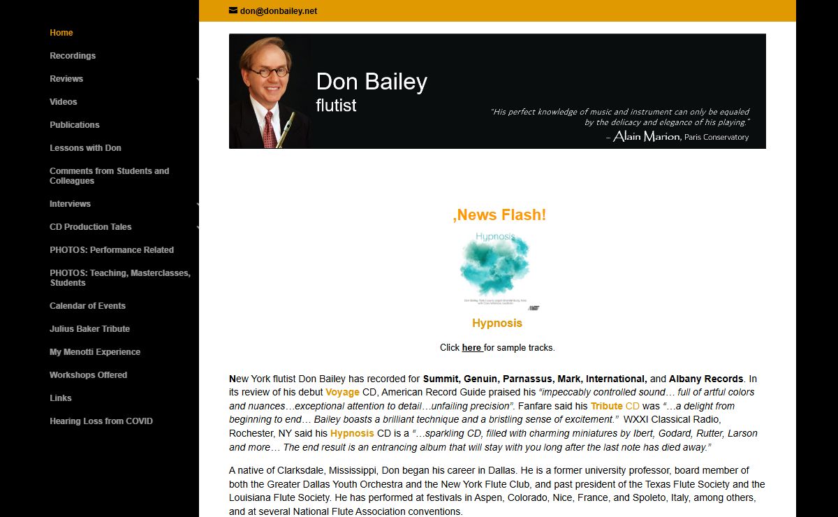 Don Bailey - Flutist |