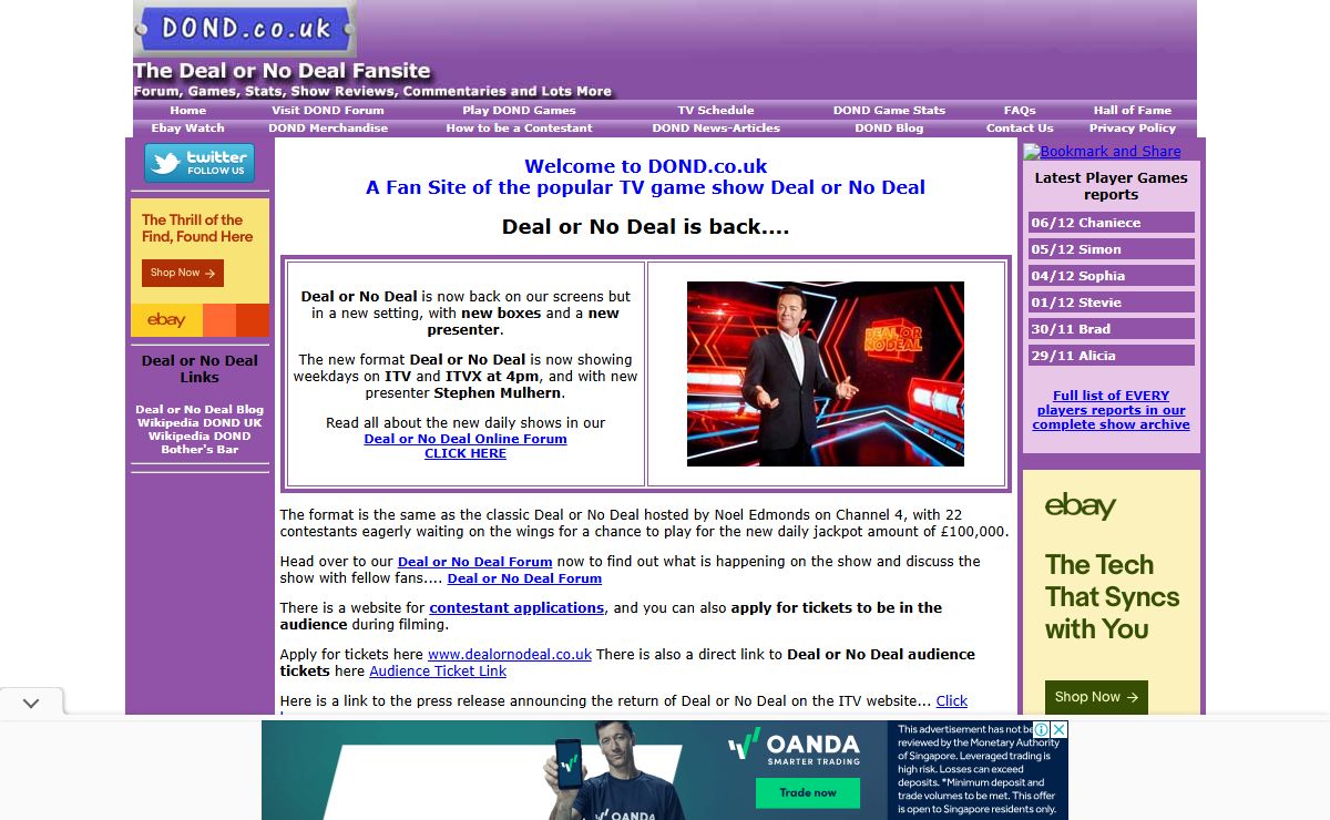 Deal or No Deal Fansite - www.dond.co.uk - The Home for fans of Deal or No Deal - Dond Forum