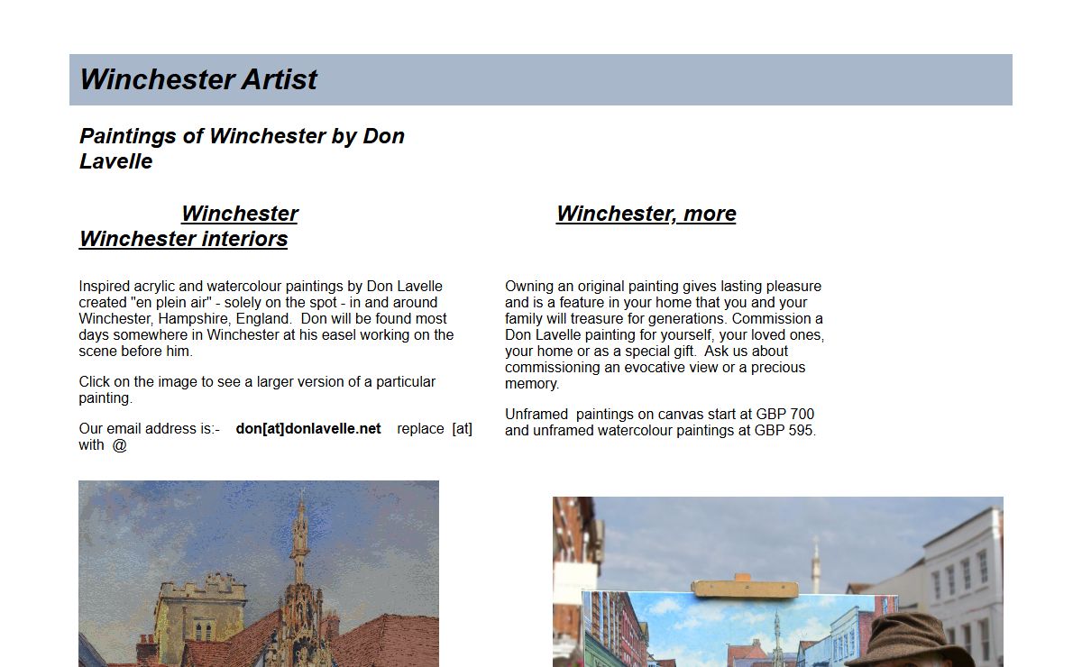 Don Lavelle, Winchester artist