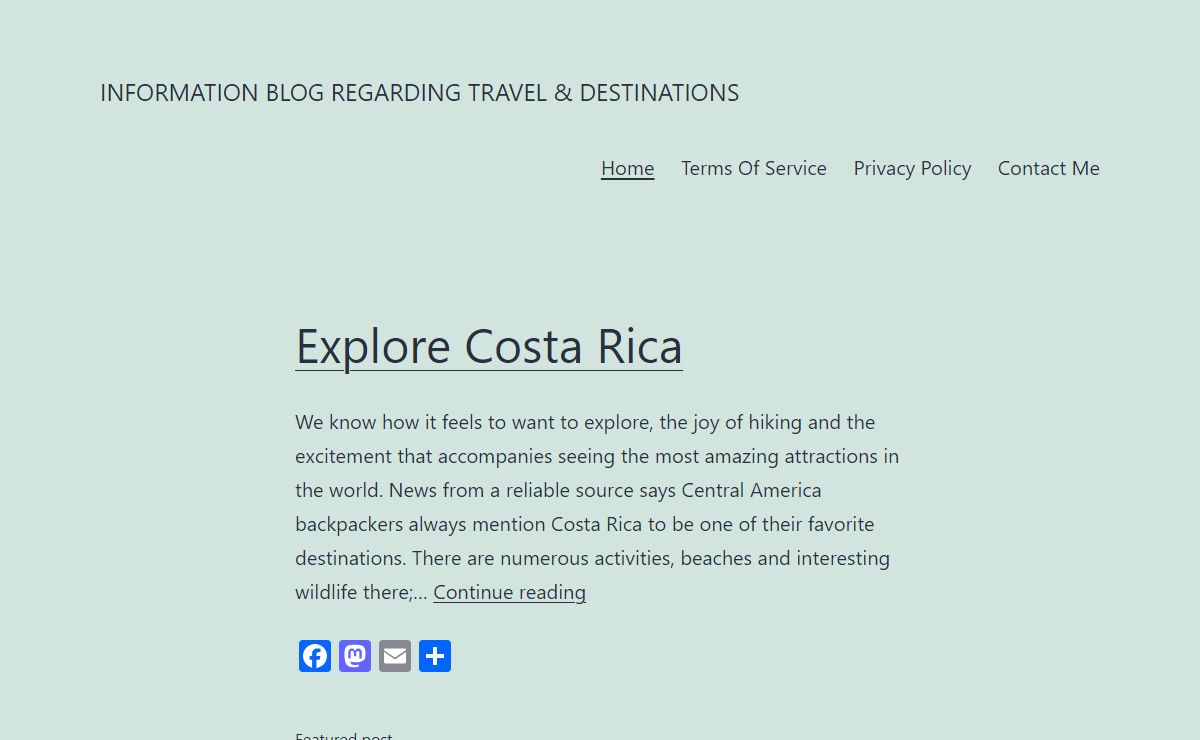 Information Blog Regarding Travel & Destinations