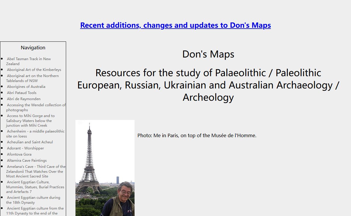 Don's Maps - Palaeolithic / Paleolithic European, Russian, Ukrainian and Australian Archaeology / Archeology