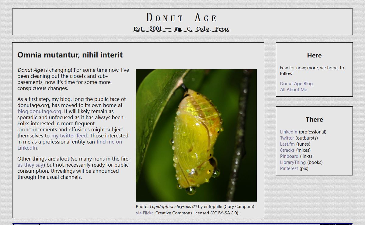 Donut Age ~ William Cole's Internet Home