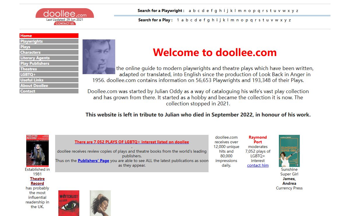 doollee.com - the playwrights database of modern plays