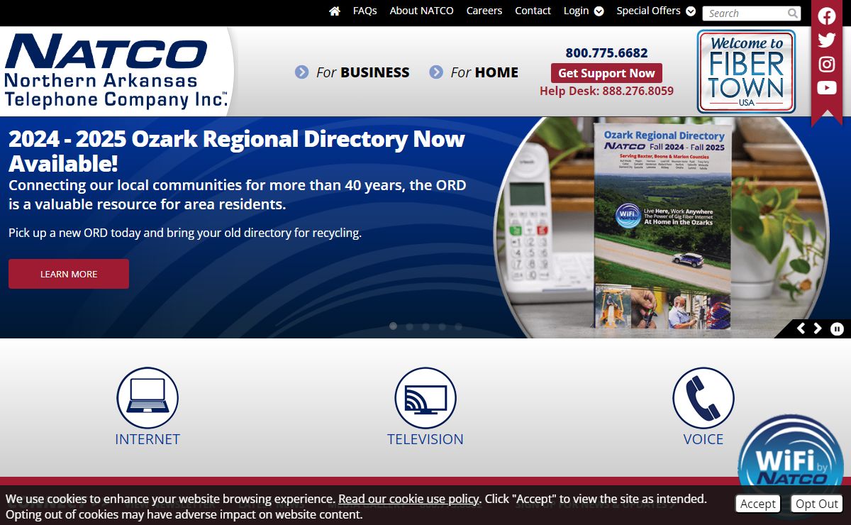 Internet & Telecommunications | NATCO Inc. | Flippin, AR | Bull Shoals, AR | Diamond City, AR