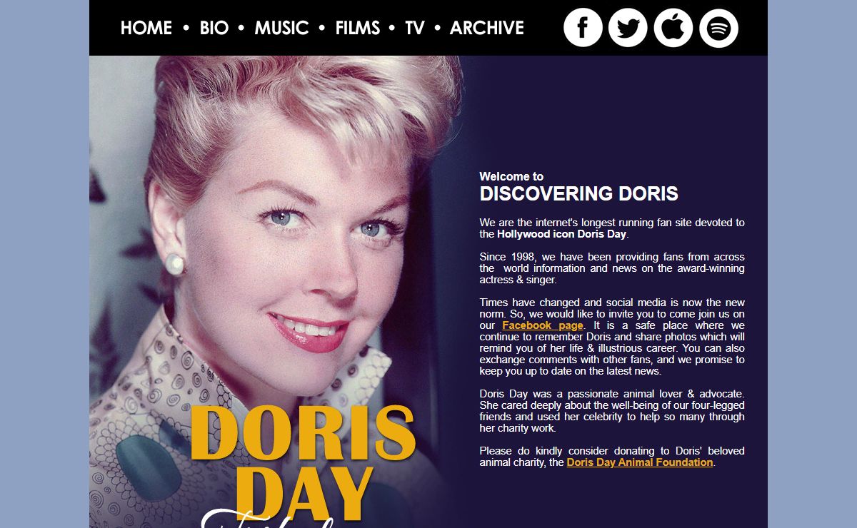Doris Day Biography - The life and career of the actress, singer and animal rights activist | DorisDayTribute.com