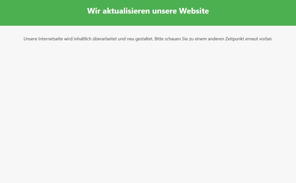 Wir aktualisieren unsere Website