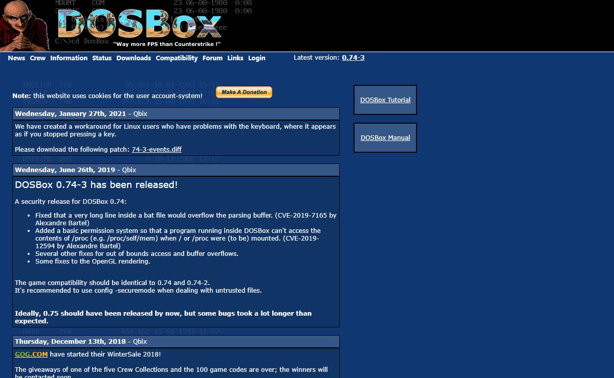 DOSBox, an x86 emulator with DOS