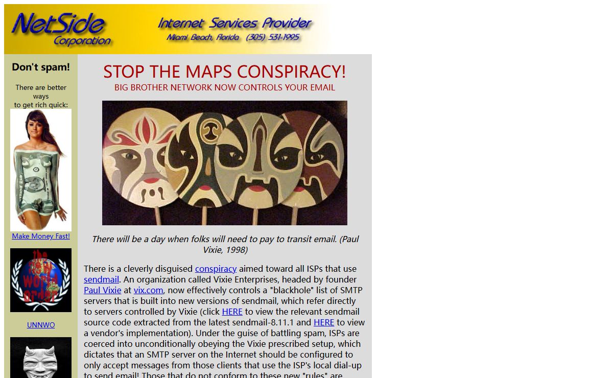 dotcomeon.com - stop the maps conspiracy!